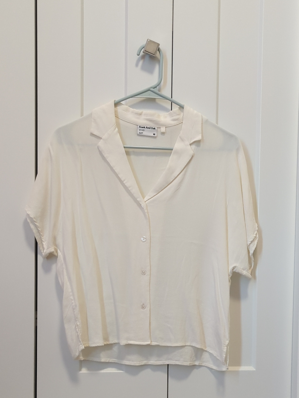 Frank And Oak Short-Sleeve Button Front Top